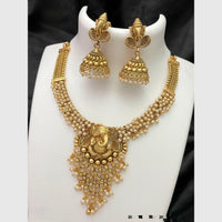 FS Collection Gold Plated Lord Ganesh Necklace Set