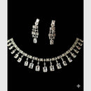FS Collection Silver  Plated Ad Stone Necklace Set