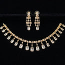 FS Collection Gold Plated Ad Stone Necklace Set