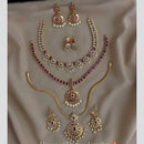 FS Collection Gold Plated American Daimond Combo Necklace Set