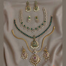FS Collection Gold Plated American Daimond Combo Necklace Set
