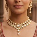 FS Collection Premium Kundan Stone  Necklace Set for Women
