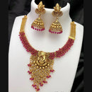 FS Collection Gold Plated Lord Ganesh Necklace Set