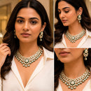 FS Collection Premium Crystal Stone Necklace Set for Women