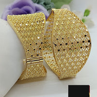 FS Collection Traditional  Gold Plated Openable Bangles Set