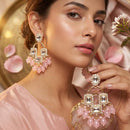 FS Collection Kundan Stone And Beads Designer Dangler Earrings