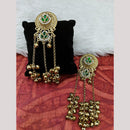 FS Collection Designer Kashmiri Pota Stone And Ghughroo Dangler Earrings