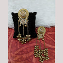 FS Collection Designer Kashmiri Pota Stone And Ghughroo Dangler Earrings