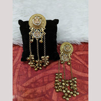 FS Collection Designer Kashmiri Pota Stone And Ghughroo Dangler Earrings