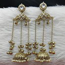 FS Collection Designer Kashmiri Pota Stone And Ghughroo Jhumki Earrings