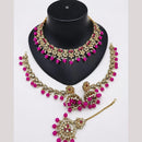 FS Collection Elegant Crystal Stone And Beads Necklace Set