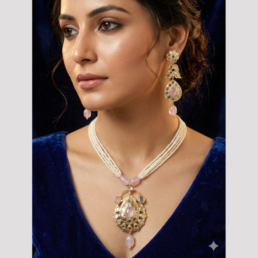 FS Collection Elegant Pota Stone And Beads Necklace Set