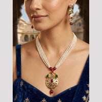 FS Collection Elegant Pota Stone And Beads Necklace Set