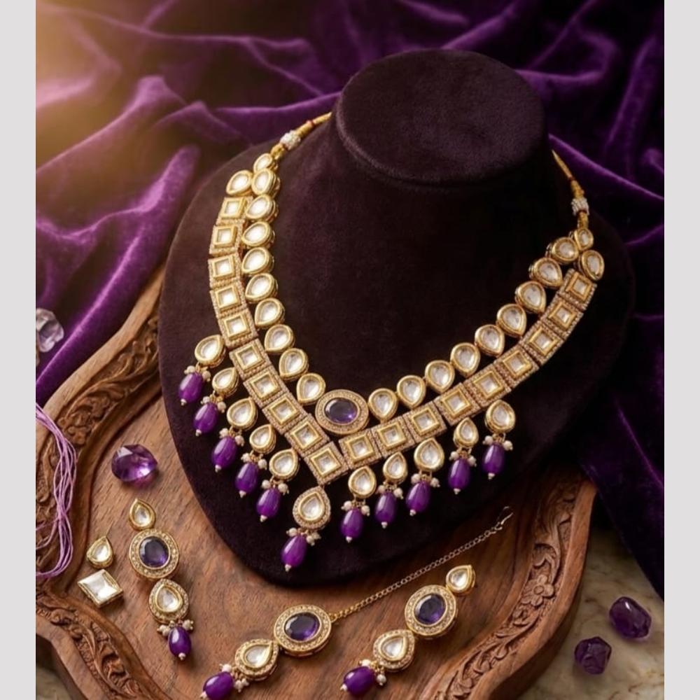 FS Collection Elegant Pota Stone And Beads Necklace Set