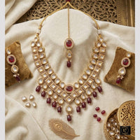 FS Collection Elegant Pota Stone And Beads Necklace Set