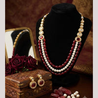 FS Collection Elegant Pota Stone And Beads Necklace Set