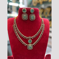 FS Collection Sparkling American Diamond Jewellery Set for Women