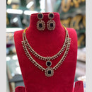FS Collection Sparkling American Diamond Jewellery Set for Women