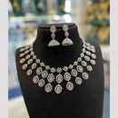 FS Collection Sparkling American Diamond Jewellery Set for Women