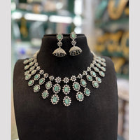 FS Collection Sparkling American Diamond Jewellery Set for Women