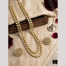 FS Collection Elegant Kundan Stone Long Necklace Set