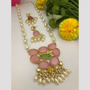 FS Collection Pota Stone And Mother Of Pearls Long Necklace Set