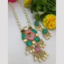 FS Collection Pota Stone And Mother Of Pearls Long Necklace Set