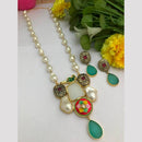 FS Collection Pota Stone And Mother Of Pearls Long Necklace Set
