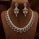 FS Collection Sparkling American Diamond Jewellery Set for Women
