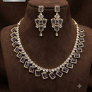 FS Collection Sparkling American Diamond Jewellery Set for Women
