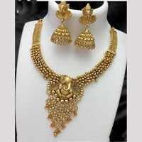 FS Collection South Indian Style Divine Lord Ganesha Pearl Necklace Set