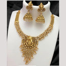 FS Collection South Indian Style Divine Lord Ganesha Pearl Necklace Set