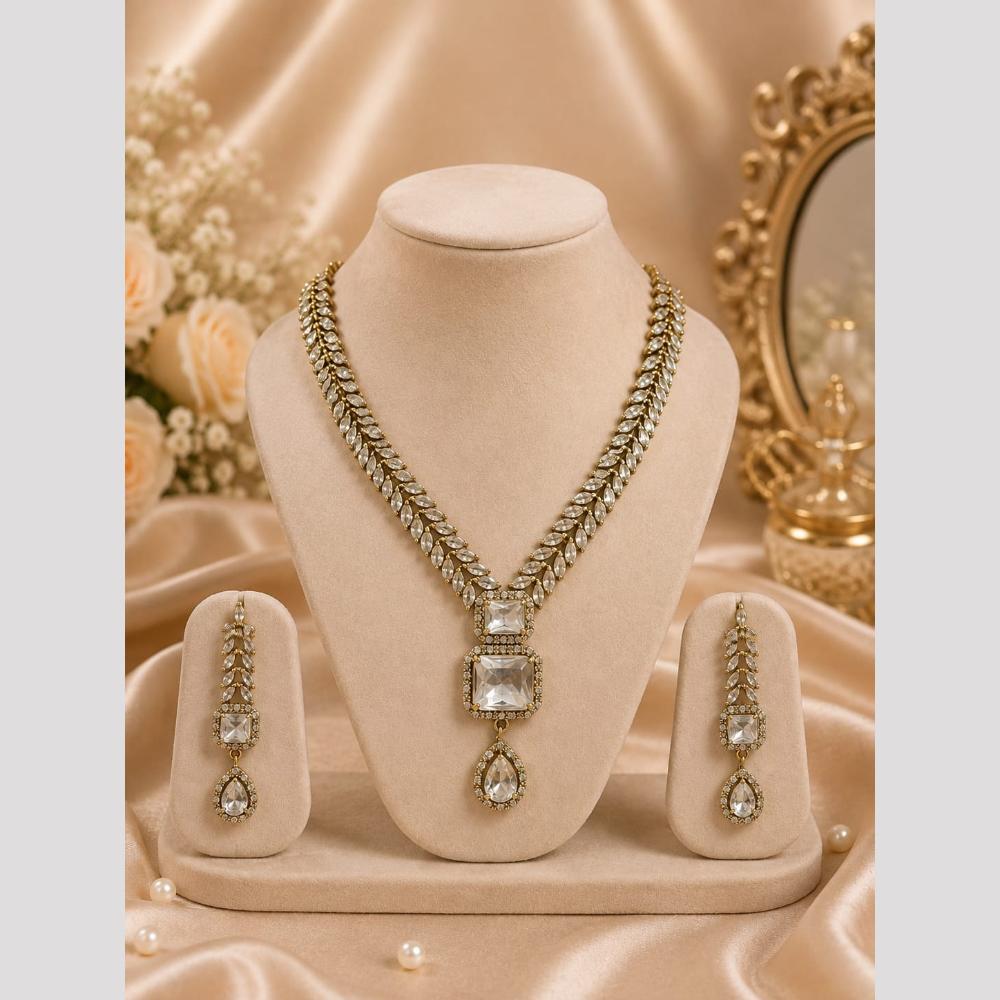FS Collection Dazzling Crystal And Austrian Stone Necklace Set