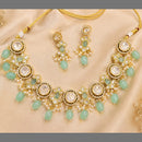FS Collection Statement Polki Kundan Stone And Pearl Jewellery Set