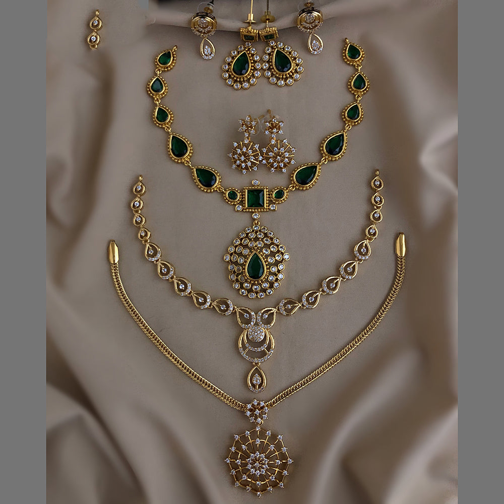 FS Collection Fashion Austrian Stone Combo Necklace Set