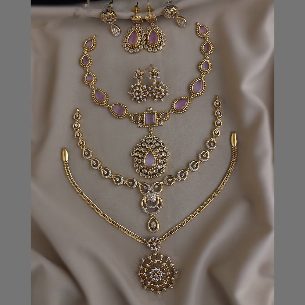 FS Collection Fashion Austrian Stone Combo Necklace Set