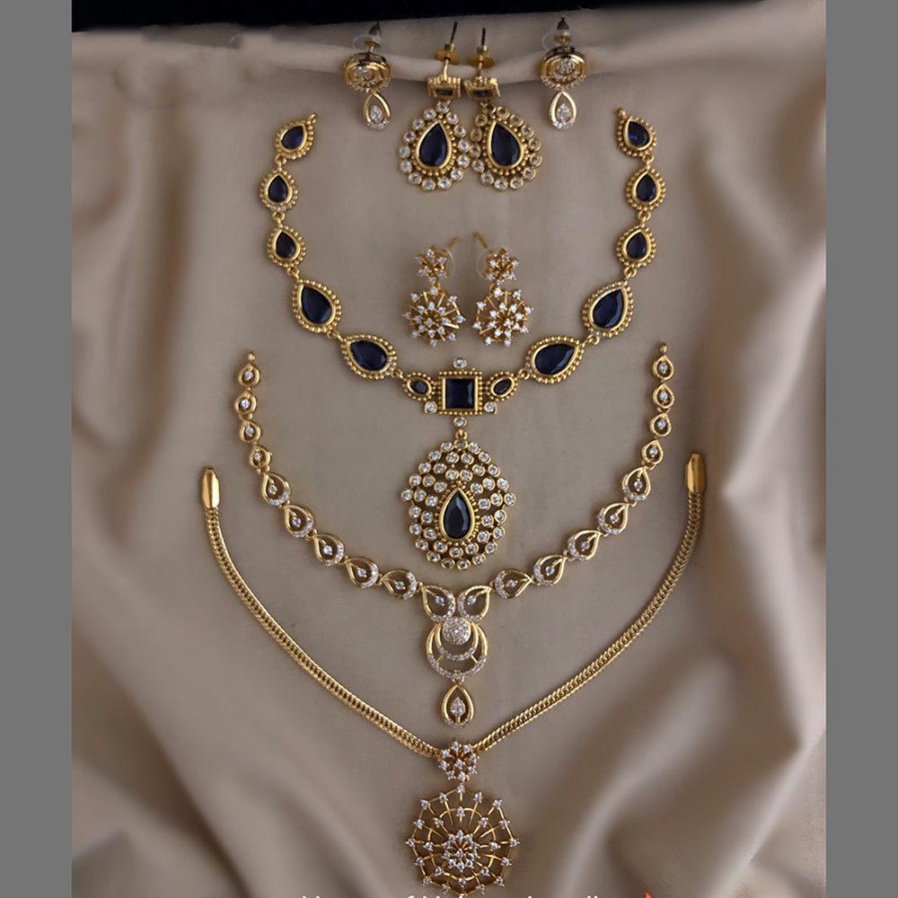 FS Collection Fashion Austrian Stone Combo Necklace Set