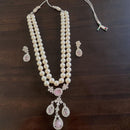 FS Collection Designer American Diamond And Beads Necklace Set