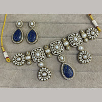 FS Collection Classic Pota Stone And Beaded Choker Necklace Set