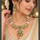 FS Collection Elegant Pota Stone Pearl And Beads Necklace Set