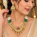 FS Collection Elegant Pota Stone Pearl And Beads Necklace Set
