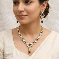 FS Collection Elegant Pota Stone And Beads Necklace Set