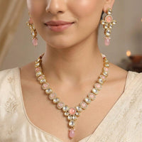 FS Collection Elegant Pota Stone And Beads Necklace Set