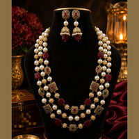 FS Collection Elegant Pota Stone And Beads Necklace Set