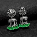 Darshana Jewels Oxidised Plated Jhumki Earrings