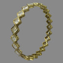 Amity Arts Gold Plated American Diamonds Bangle  (2 Piece)