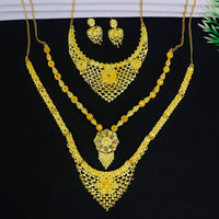 Mahavir Dye Gold Plated Necklace Combo