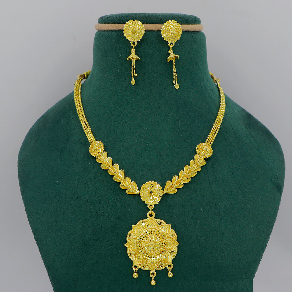 Mahavir Dye Gold Plated Necklace Set