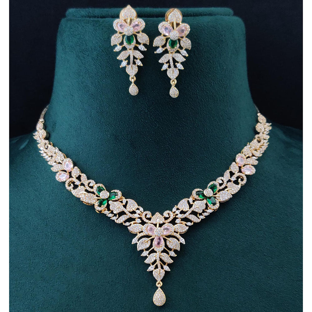 Vivah Creations Luxury Look American Diamond Set for Girls