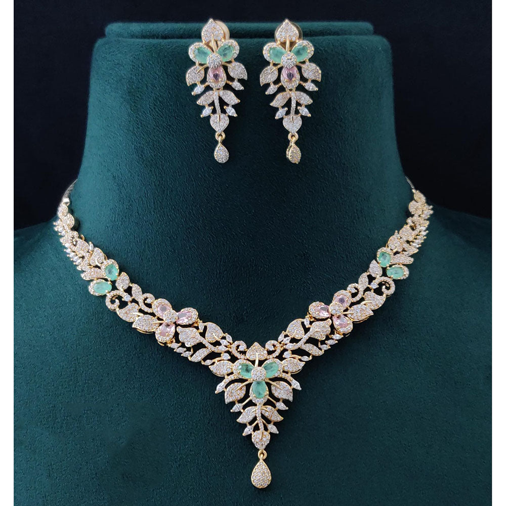 Vivah Creations Luxury Look American Diamond Set for Girls